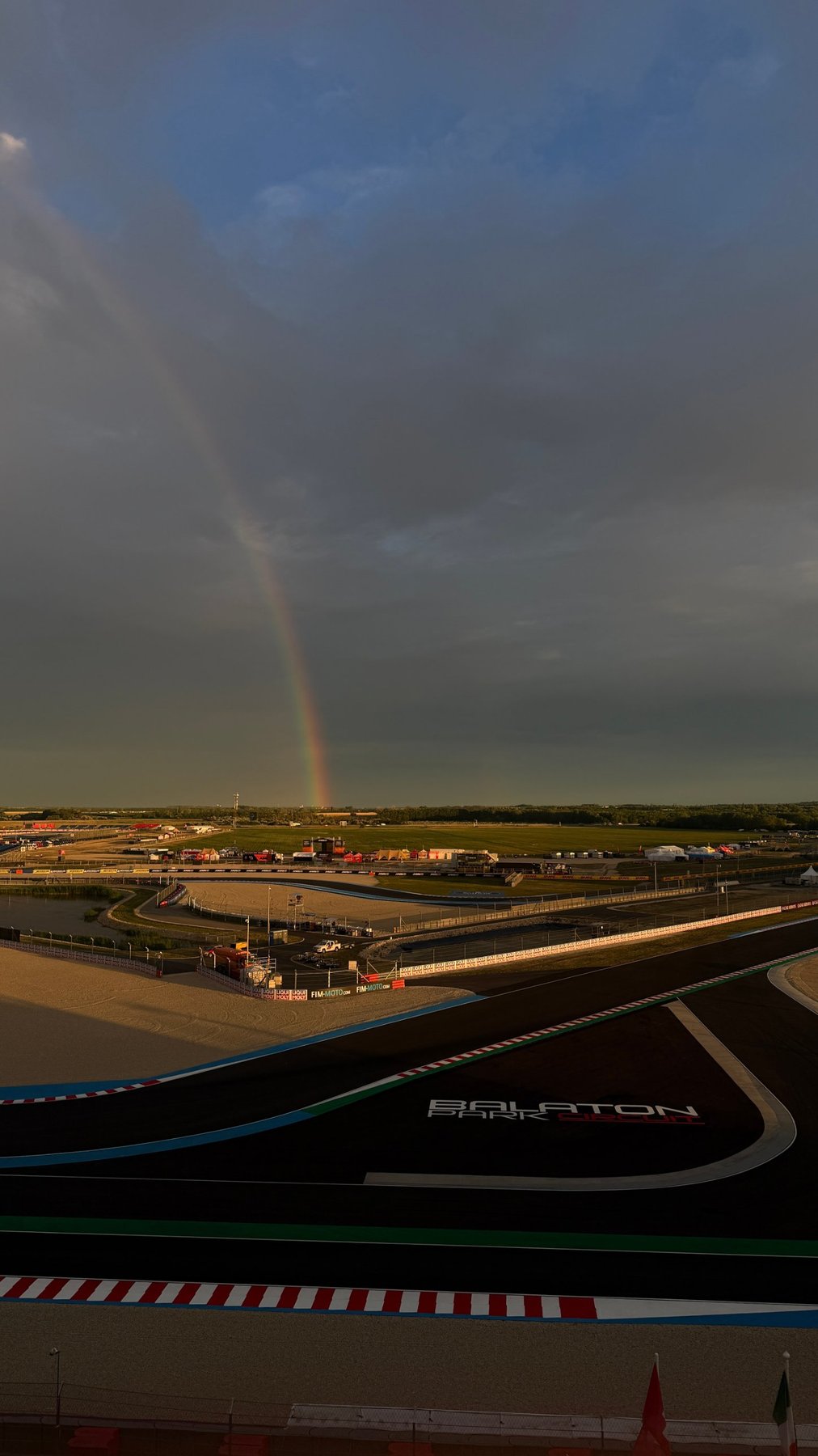Balaton Park Circuit seen from the hotel at sunset